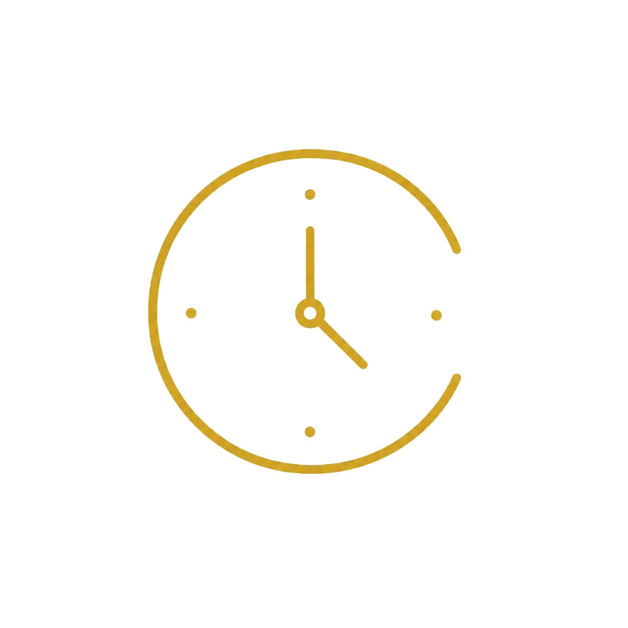 Clock icon representing business hours for users to Enquire about contact details.