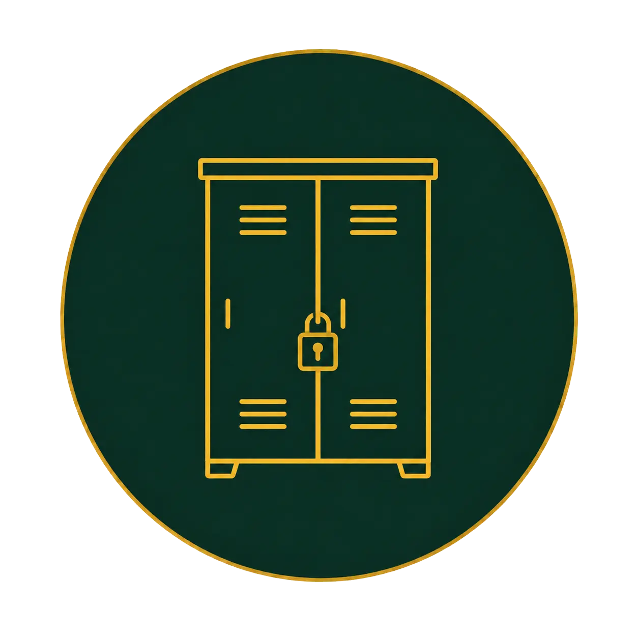 A locked locker icon representing storage and organization in Contrast Therapy practices.