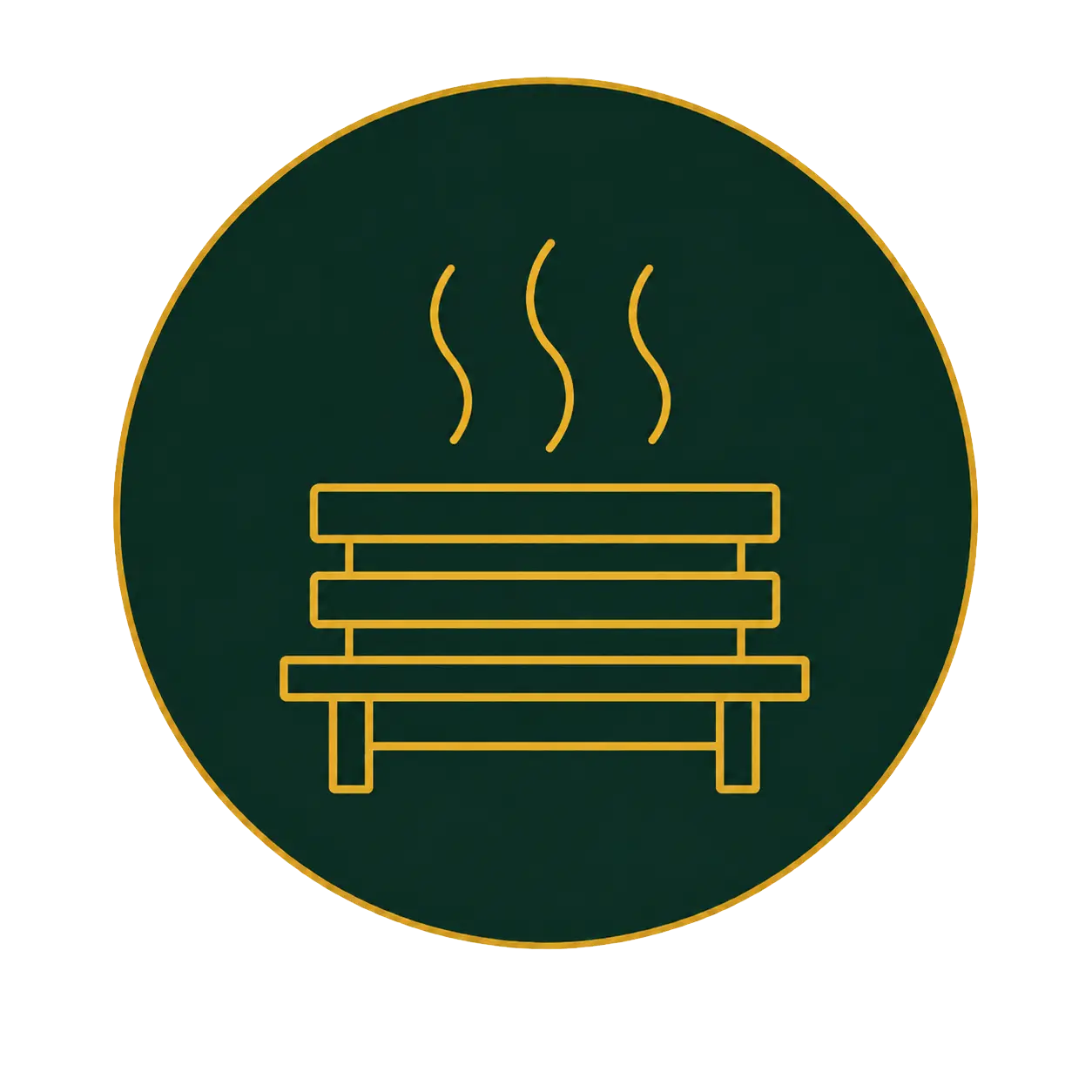 Warm bench icon representing relaxation in Contrast Therapy sessions.