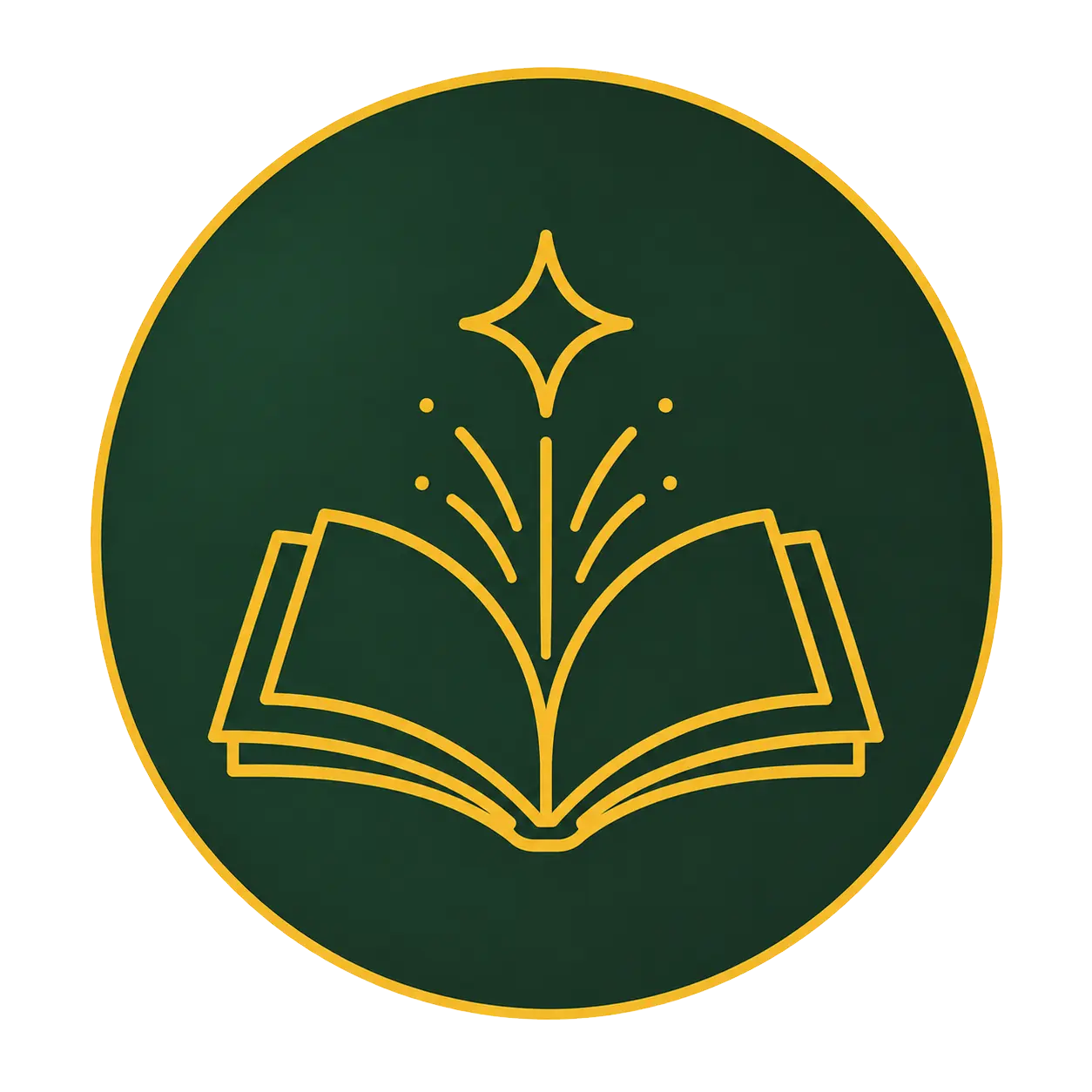 An open book with sparkles, symbolizing knowledge and growth for the Corporate Athlete concept.